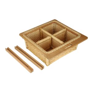 AKWAY Wicker Basket With Double Partition For... - Image 6