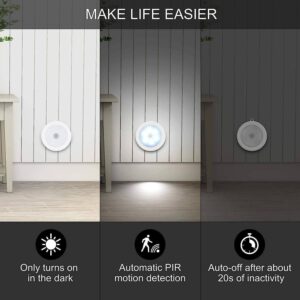 Bitnex Motion Sensor Light for Home (Pack of 2) with USB Charging Wireless Self Adhesive LED Body Induction Lamp Sensor Light for Wardrobe Lights with Sensor Night Light for Cupboard Stairs (White) - Image 7