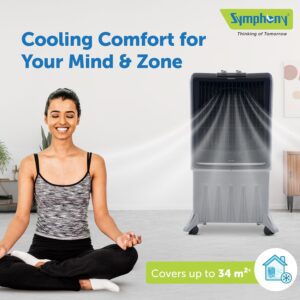 Symphony Silenzo 100 | India's Silent Air Cooler | | 3-Side Honeycomb Pads | i-Pure + Technology | 170W | CFD technology | Easy-Fill Water Tank | 1 Year Warranty - Image 4