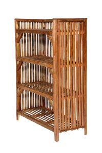 Cane Crafts 4 Tier Bamboo Wooden Shoe Racks S... - Image 2