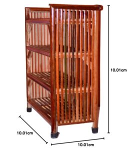 Cane Crafts 4 Tier Bamboo Wooden Shoe Racks S... - Image 3