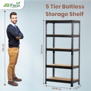 JD FRESH 5 Tier Boltless Rack for Storage/Adj... - Image 4