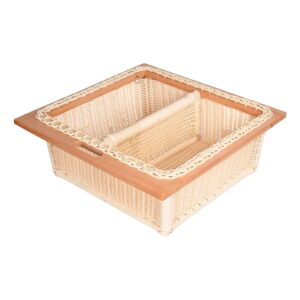 KYNE Round PVC Wicker Basket with Partition f... - Image 6