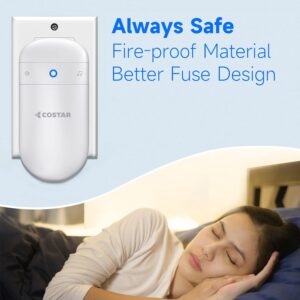Costar Wireless Door Bell Kits Chime For Home Office With LED Light 300 Meter 1000 Feet Operating Range 32 Ringtones 5 Levels Volume,1 Receiver&1 Push Button Ip44 Waterproof(Pebble T300-M508) - Image 5
