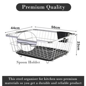 Kuber Industries Stainless Steel Dish Rack fo... - Image 4