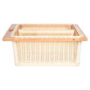 KYNE Round PVC Wicker Basket with Partition f... - Image 5