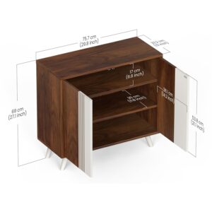 BLUEWUD Cylvie Engineered Wood Dual Tone 2 Do... - Image 3