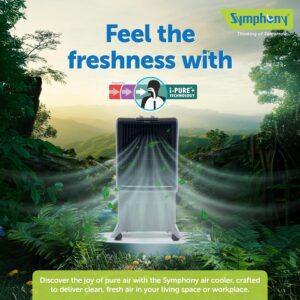 Symphony Silenzo 100 | India's Silent Air Cooler | | 3-Side Honeycomb Pads | i-Pure + Technology | 170W | CFD technology | Easy-Fill Water Tank | 1 Year Warranty - Image 5