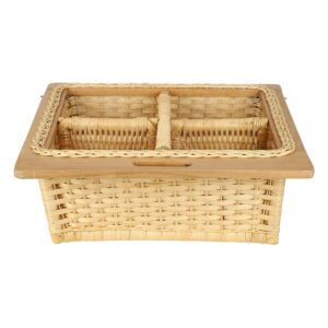 AKWAY Wicker Basket With Double Partition For... - Image 5