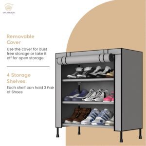 MY ARMOR Multipurpose 3-Tiers Shoe Rack with ... - Image 6