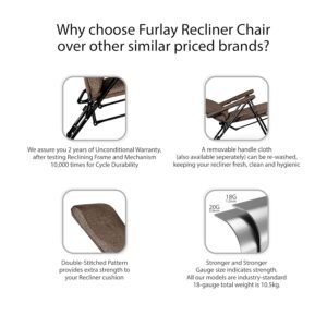 FURLAY Recliner Chair Coffee Bean Moulded Cus... - Image 6