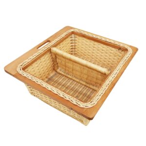 AKWAY Wicker Rectangular Basket For Modular K... - Image 6