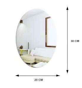 Lifesto Oval Shape Adhesive Mirror Sticker fo... - Image 4