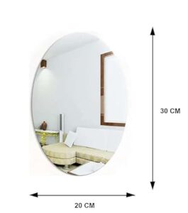 Oval Shape Adhesive Mirror Sticker for Wall o... - Image 4