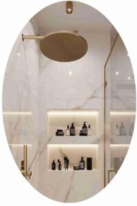 SR Oval Shape Adhesive Mirror Sticker for Wal... - Image 2