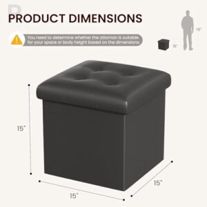 VIPREKHO Folding 15 Inches Storage Ottoman, L... - Image 4
