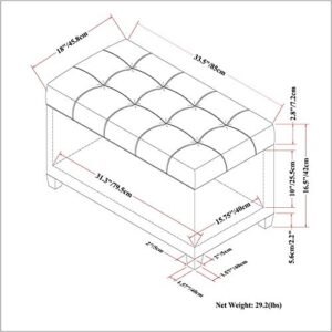 Modern Home 1 Seater Luper Tufted Storage Ott... - Image 4