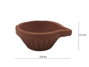 Udgamy Clay Small Diya ( 5.8 cm x 5 cm x... - Image 5