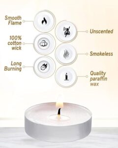 Homesake tealight Candles Unscented White Lon... - Image 8