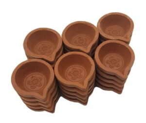 Udgamy Clay Small Diya ( 5.8 cm x 5 cm x... - Image 3