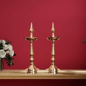 Copperika Premium Brass Diya Kerala Sama... - Image 8