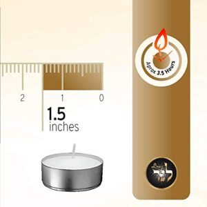 L'ner Tea Light Candles – Set of 100 Unscente... - Image 3