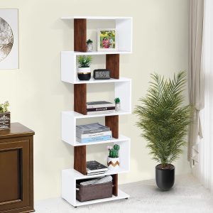 Wooden book shelves for organized home and office storage