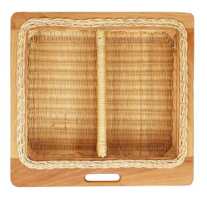 Handcrafted wicker basket for stylish home storage